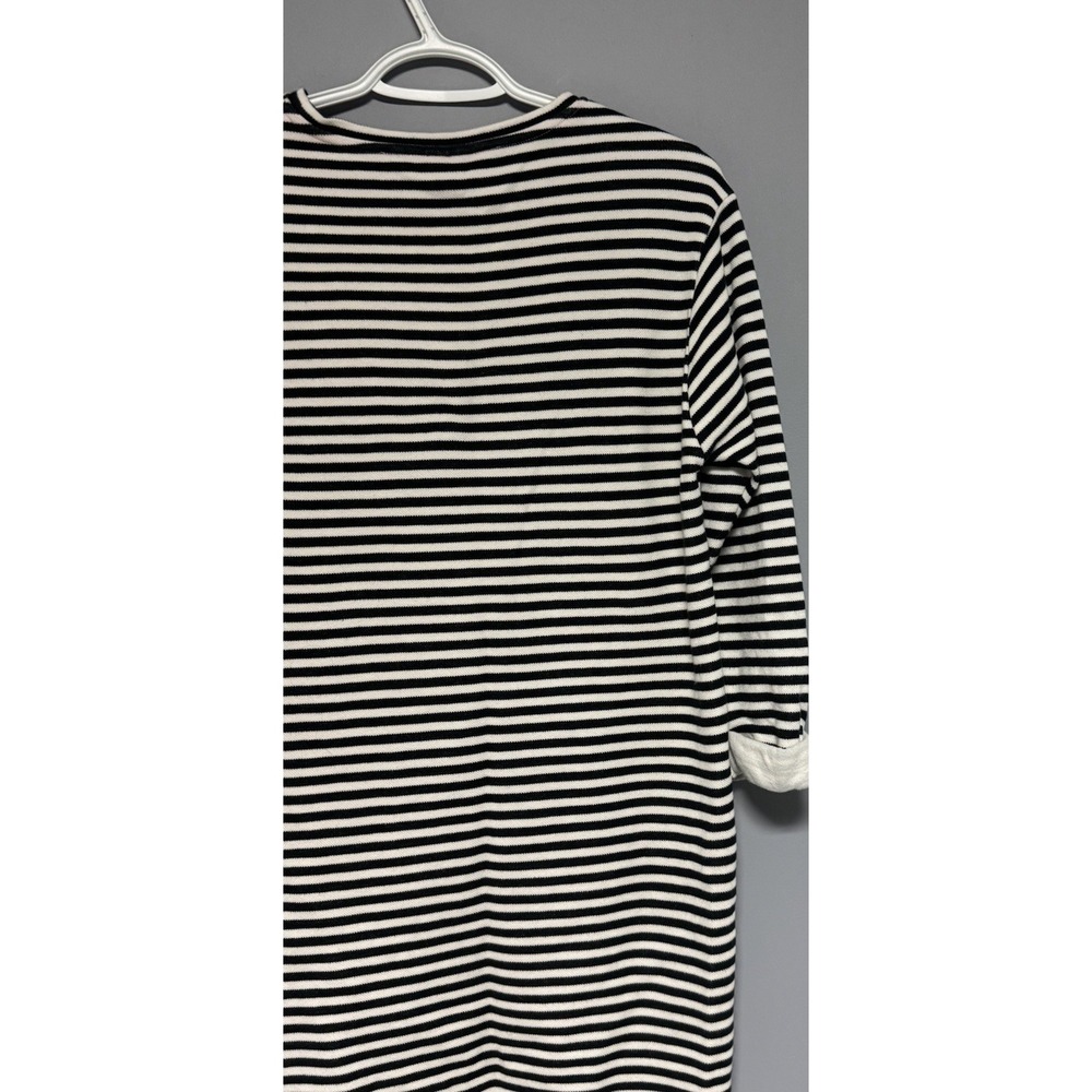Topshop Women's Black And White Striped Shift Dress Size 4 Preppy Casual - Picture 14 of 14